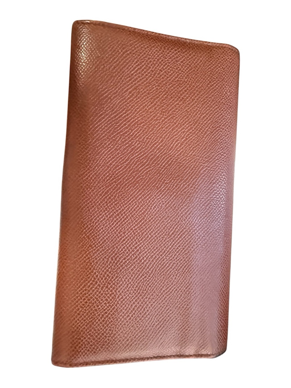 Authentic BVLGARI Brown Grained Leather Logo Clip Long Continental Wallet - Picture 4 of 7